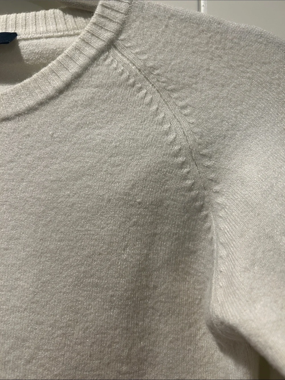 French Connection Cream Crewneck Sweater Medium